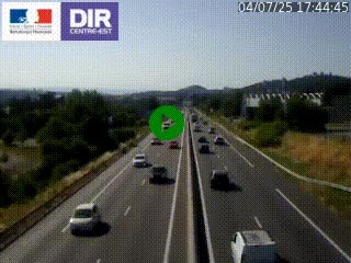 Caméra autoroute à Saint-Etienne (Les Littes) à hauteur du Ikea Saint-Etienne sur l'A72 en direction de Roanne
