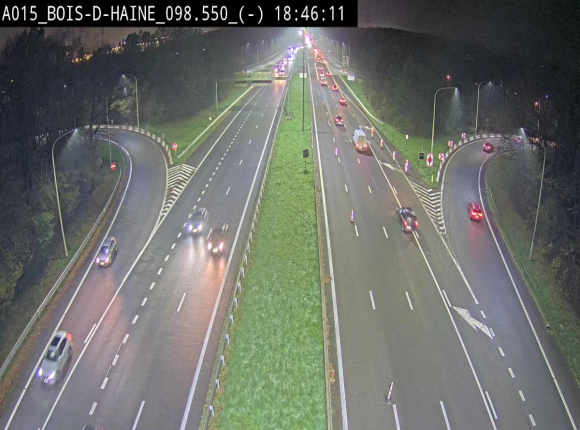 Webcam autoroute Belgique - Bois d'Haine - E42 - BK 98.6