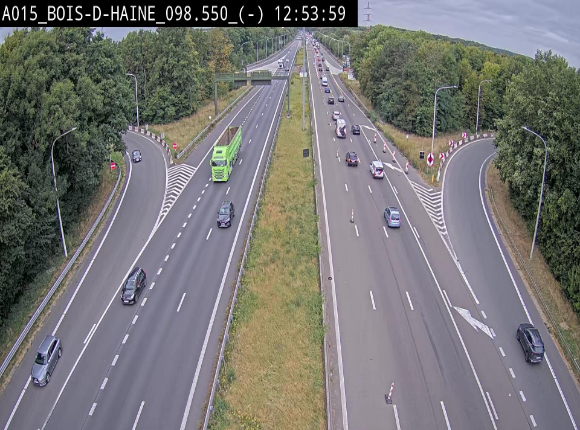 Webcam autoroute Belgique - Bois d'Haine - E42 - BK 98.6