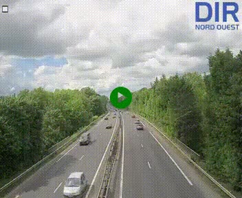 Webcam sur le périphérique de Caen (N814) à l'est de la ville, à Mondeville hauteur de la sortie 2, Presqu'île-Rives de l'Orne, au bout de l'autoroute A13