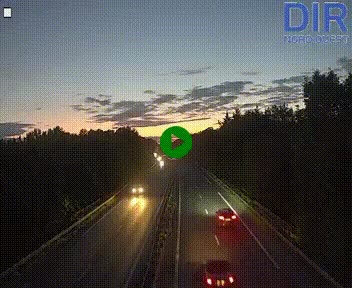 Webcam sur le périphérique de Caen (N814) à l'est de la ville, à Mondeville hauteur de la sortie 2, Presqu'île-Rives de l'Orne, au bout de l'autoroute A13