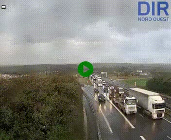 Webcam au début de l'A84 sur le périphérique Ouest de Caen (N814) à hauteur de la sortie 9, Porte de Bretagne