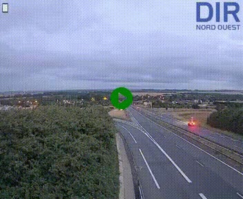 Webcam au début de l'A84 sur le périphérique Ouest de Caen (N814) à hauteur de la sortie 9, Porte de Bretagne