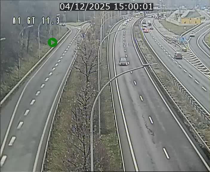 Traffic live webcam Luxembourg Senningerberg - A1 direction Allemagne - BK 11.3