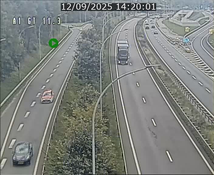 Traffic live webcam Luxembourg Senningerberg - A1 direction Allemagne - BK 11.3