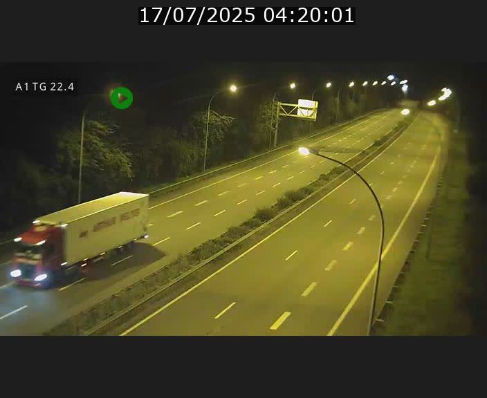 Traffic live webcam Luxembourg Flaxweiler - A1 direction Luxembourg - BK 22.4