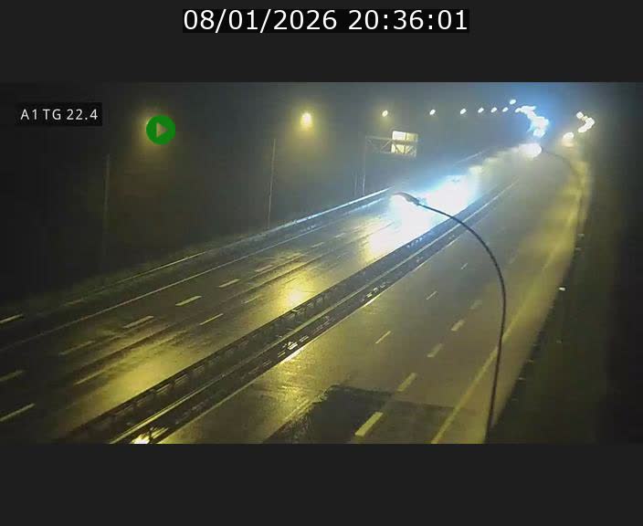 Traffic live webcam Luxembourg Flaxweiler - A1 direction Luxembourg - BK 22.4