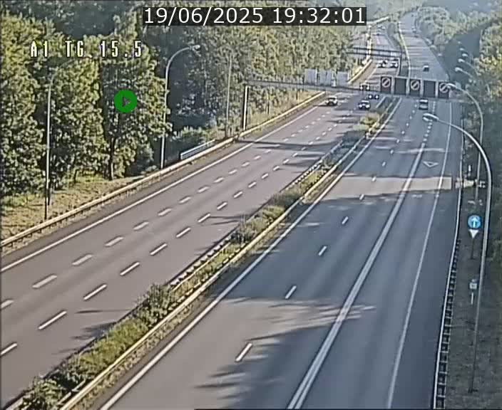 Traffic live webcam Luxembourg Munsbach - A1 direction Luxembourg - BK 15.5