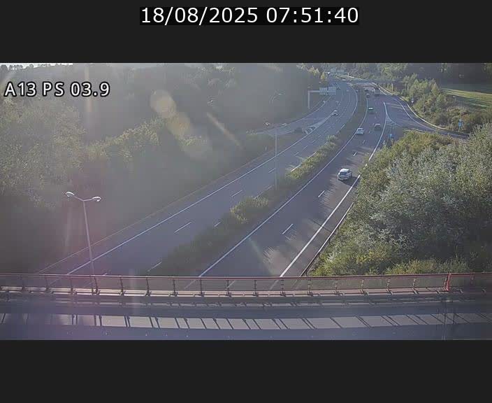 Traffic live webcam Luxembourg Differdange - A13 direction Esch-sur-Alzette - BK 3.9