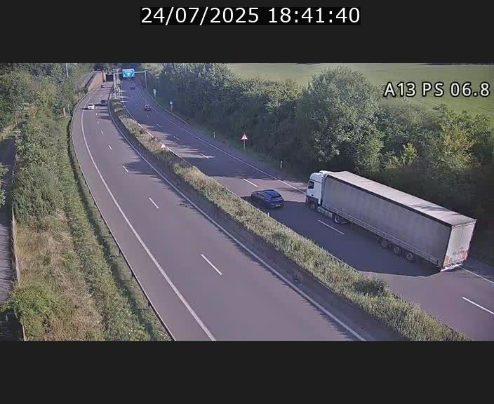 Traffic live webcam Luxembourg Ehlerange - A13 direction Esch-sur-Alzette - BK 6.8
