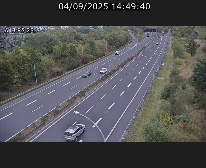 Traffic live webcam Luxembourg Frisange - A13 direction Allemagne - BK 26