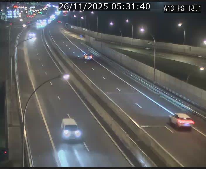 Traffic live webcam Luxembourg Dudelange - A13 direction Croix de Bettembourg - BK 18.1