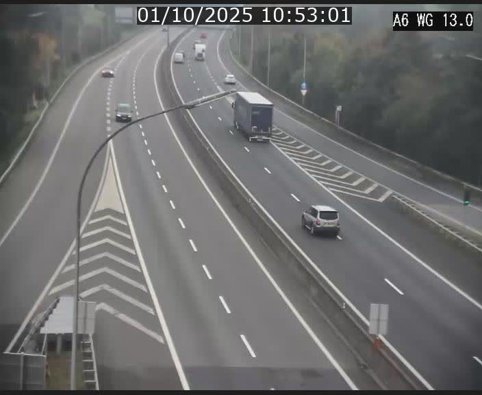 Traffic live webcam Luxembourg Mamer - A6 - BK 13 - direction Luxembourg/France/Allemagne