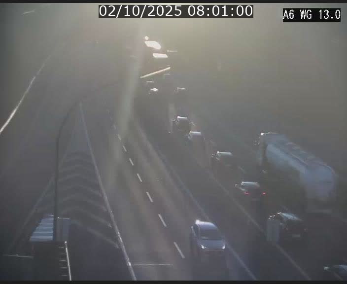 Traffic live webcam Luxembourg Mamer - A6 - BK 13 - direction Luxembourg/France/Allemagne