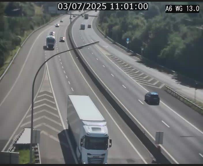 Traffic live webcam Luxembourg Mamer - A6 - BK 13 - direction Luxembourg/France/Allemagne