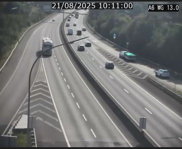 Traffic live webcam Luxembourg Mamer - A6 - BK 13 - direction Luxembourg/France/Allemagne