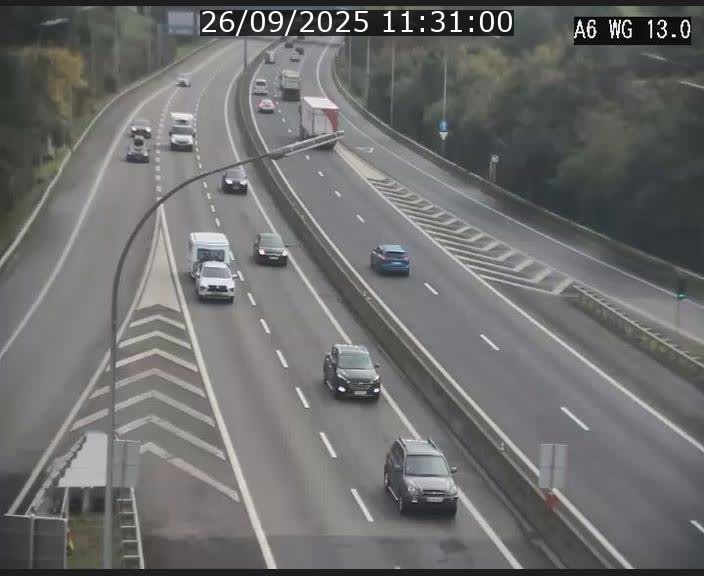 Traffic live webcam Luxembourg Mamer - A6 - BK 13 - direction Luxembourg/France/Allemagne