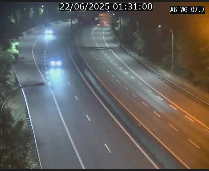 Traffic live webcam Luxembourg - Bridel - A6 - BK 7.7 - direction Belgique
