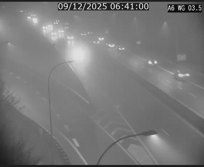 Traffic live webcam Luxembourg - Croix de Cessange - A6 - BK 3.5 - direction France/Allemagne