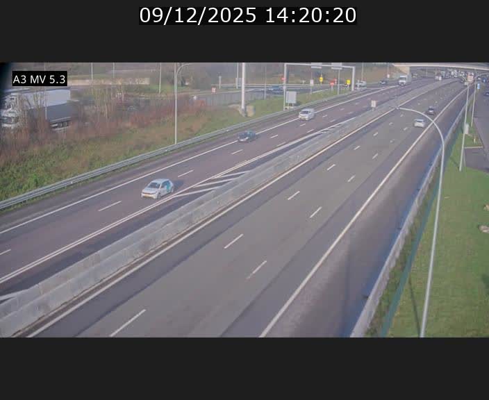 Webcam à l'Aire de Berchem au Luxembourg sur l'A3. Vue orientée vers la France