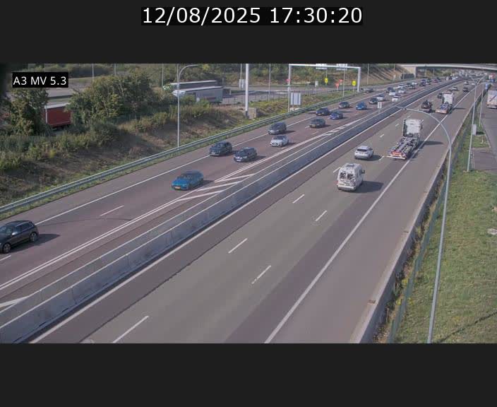 Webcam à l'Aire de Berchem au Luxembourg sur l'A3. Vue orientée vers la France