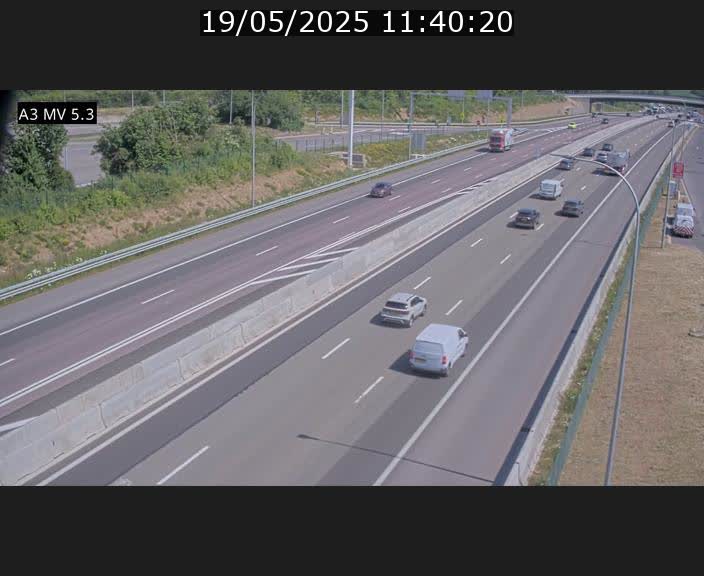 Webcam à l'Aire de Berchem au Luxembourg sur l'A3. Vue orientée vers la France
