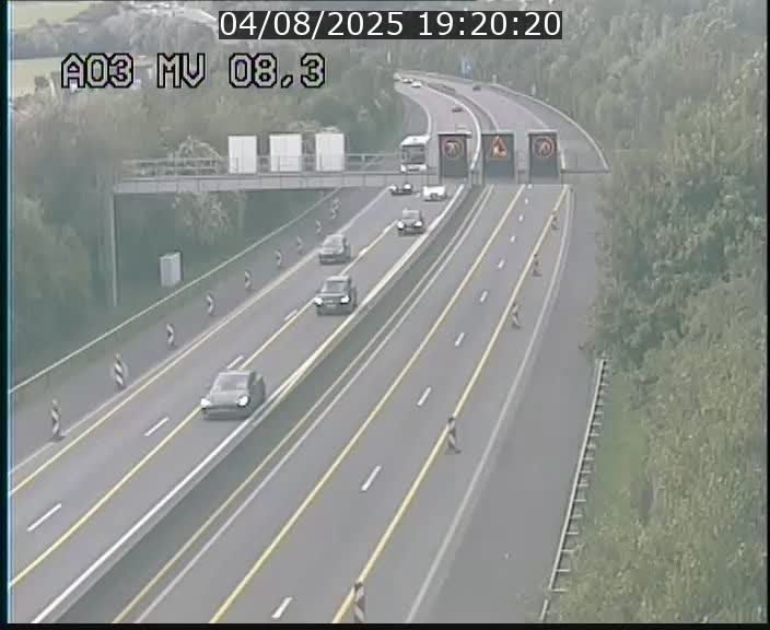 Webcam Autoroute après la Croix de Bettembourg en direction de Luxembourg sur l'A3