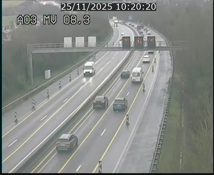 Webcam Autoroute après la Croix de Bettembourg en direction de Luxembourg sur l'A3