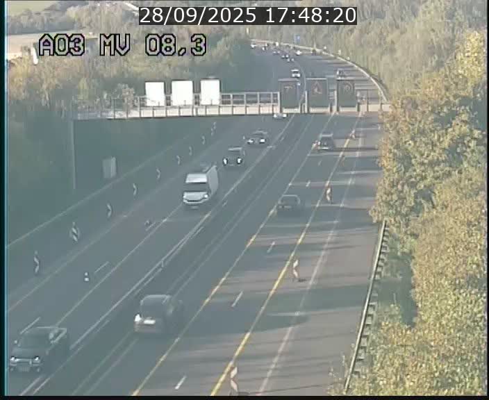 Webcam Autoroute après la Croix de Bettembourg en direction de Luxembourg sur l'A3