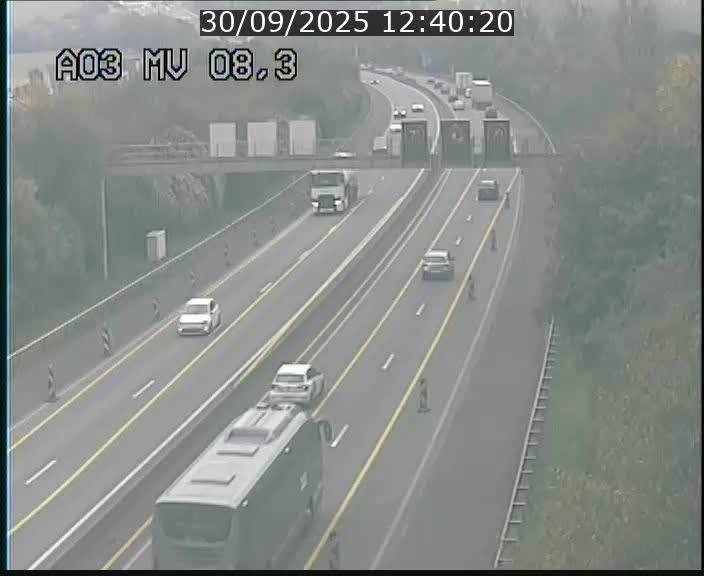 Webcam Autoroute après la Croix de Bettembourg en direction de Luxembourg sur l'A3