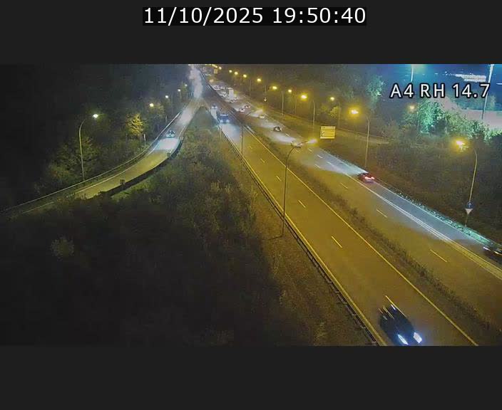 Traffic live webcam Luxembourg Jonction Lankelz - A4 - BK 14.7 - direction Luxembourg