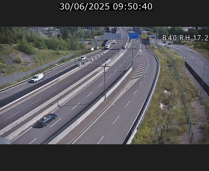 Webcam sur le contournement d'Esch Belval à hauteur de la sortie Université de Luxembourg. Vue orientée vers Luxembourg