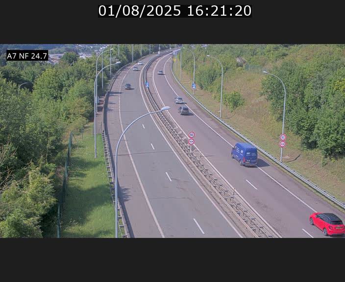 Caméra trafic Luxembourg - A7, Schieren direction Mersch