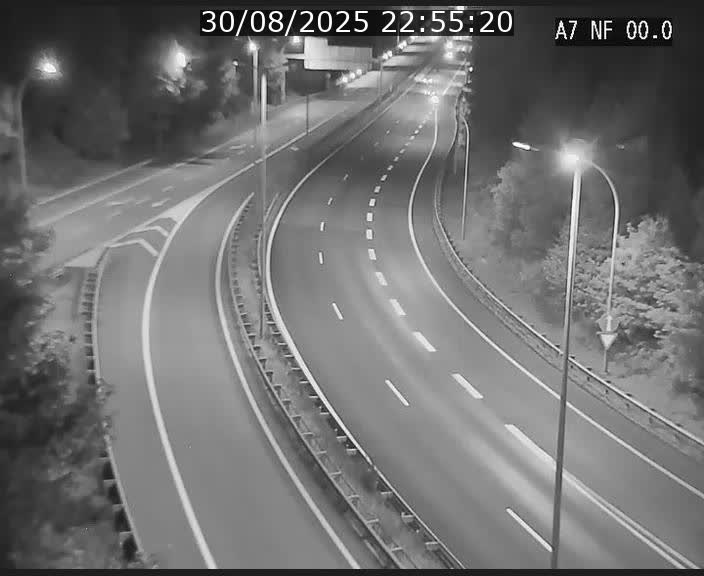 Caméra autoroute Luxembourg A7 - Echangeur A1/A7 Grünewald direction Tunnel Stafelter
