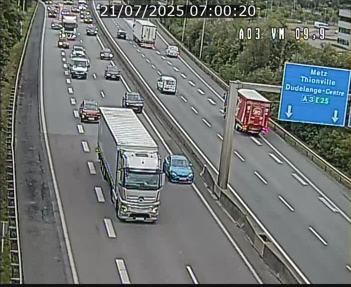 Webcam Autoroute à la Croix de Bettembourg - A3 - BK 9.9 - direction France