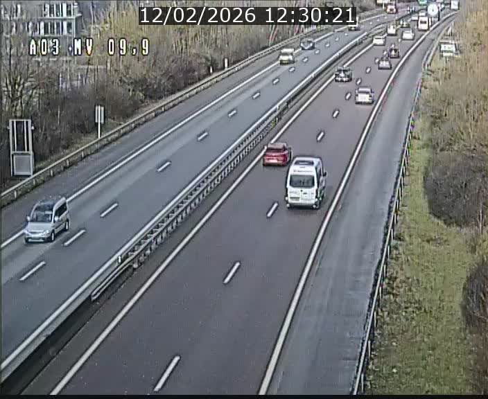 Webcam Autoroute à la Croix de Bettembourg - A3 - BK 9.9 - direction Luxembourg-Ville