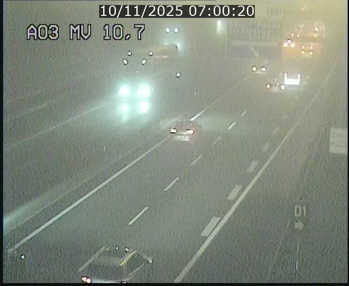 Traffic live webcam Luxembourg Croix de Bettembourg - A3 - BK 10.7 - direction France