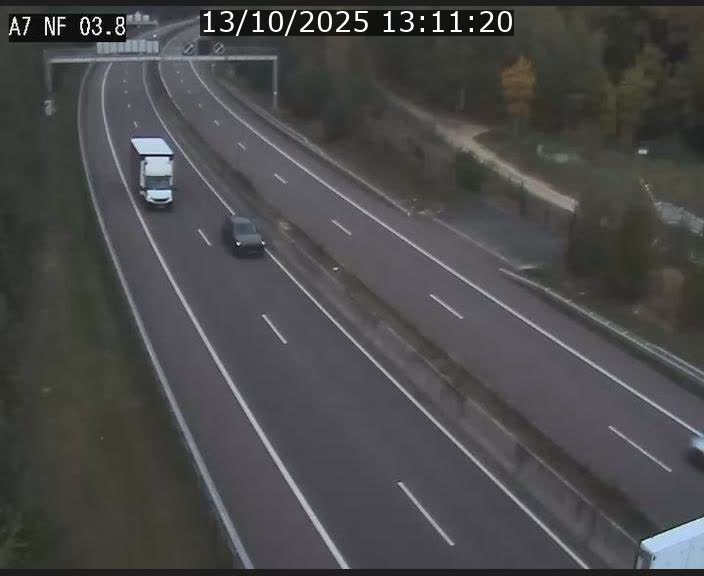 Webcam autoroute A7 au Luxembourg à la sortie du Tunnel Stafelter vers le Nord