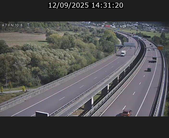Caméra trafic Luxembourg - A7, Tunnel Gousselerbierg, sortie sud, direction rond-point Lorentzweiler (BK 10.8)