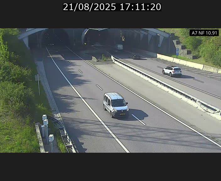 Caméra trafic Luxembourg - A7, Tunnel Gousselerbierg, entrée sud, direction Mersch
