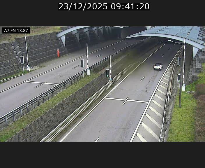 Caméra trafic Luxembourg - A7, Tunnel Gousselerbierg, entrée nord, direction Lorentzweiler