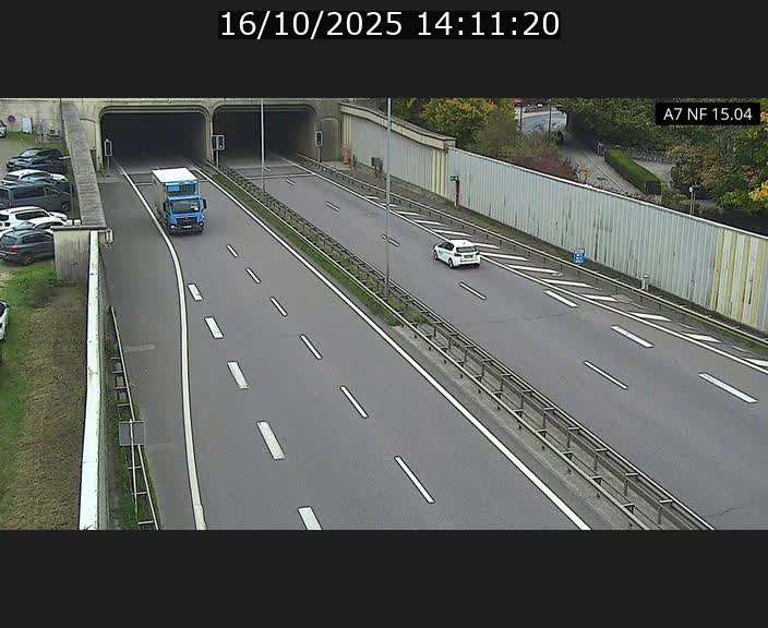 Caméra trafic Luxembourg - A7, Tunnel Mersch, entrée sud, direction Ettelbruck