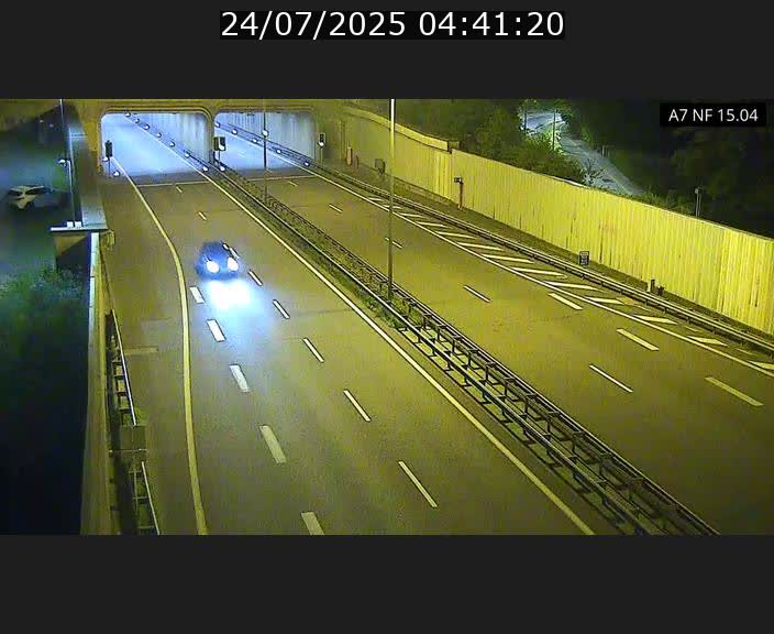 Caméra trafic Luxembourg - A7, Tunnel Mersch, entrée sud, direction Ettelbruck