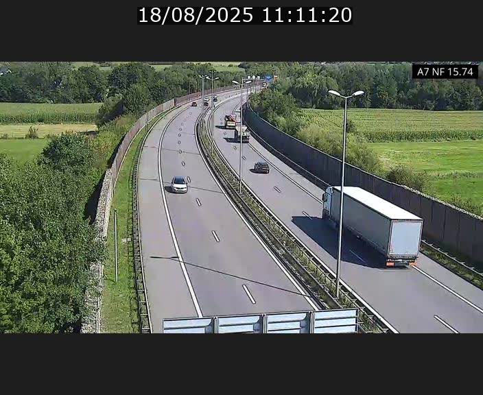 Caméra trafic Luxembourg - A7, Tunnel Mersch, entrée nord, direction Lorentzweiler