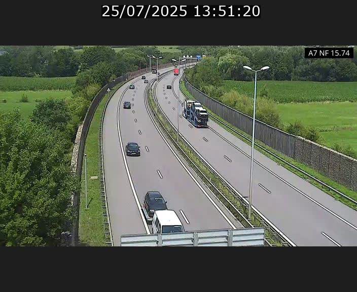 Caméra trafic Luxembourg - A7, Tunnel Mersch, entrée nord, direction Lorentzweiler