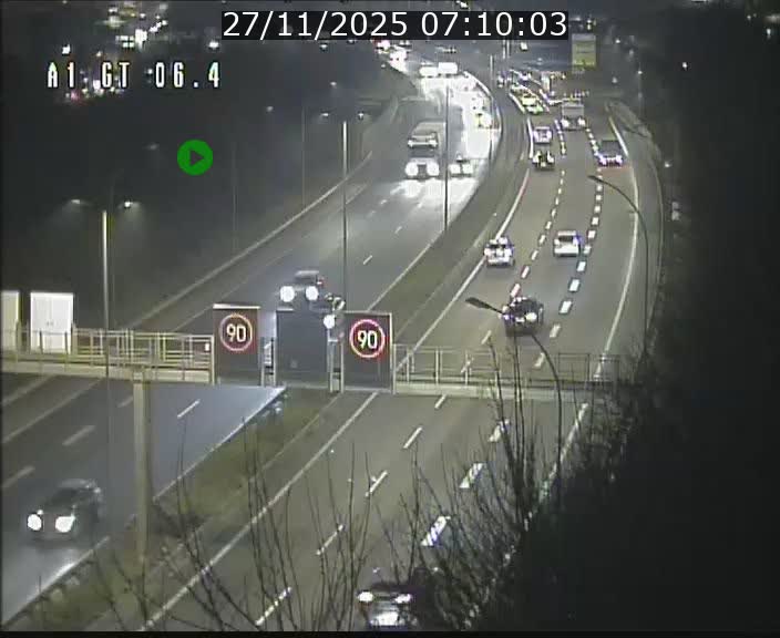 Traffic live webcam Luxembourg Hamm - A1 direction Sandweiler - BK 6.4
