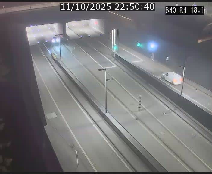 Webcam sur la route de contournement d'Esch-Belval avant le tunnel Central Gate au niveau de la porte de France et du radar fixe