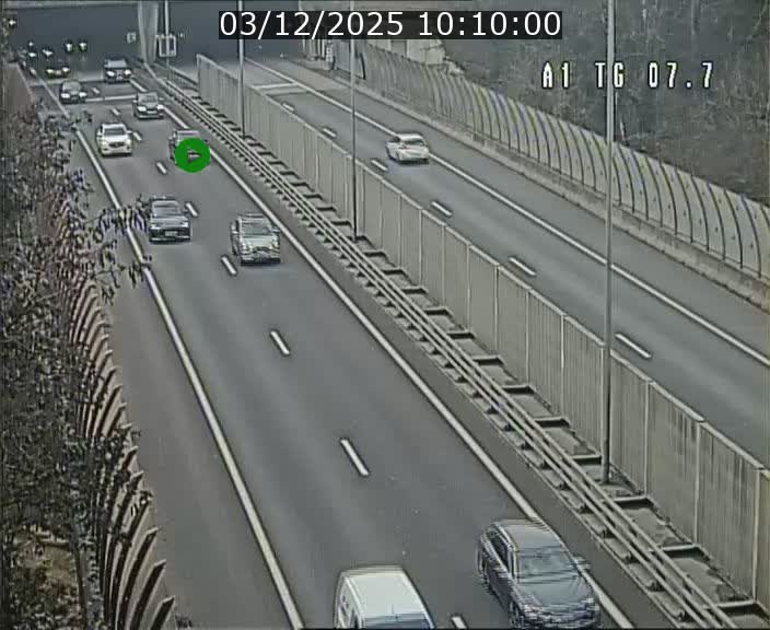 Traffic live webcam Luxembourg Kirchberg - A1 direction Luxembourg-ville - BK 7.7