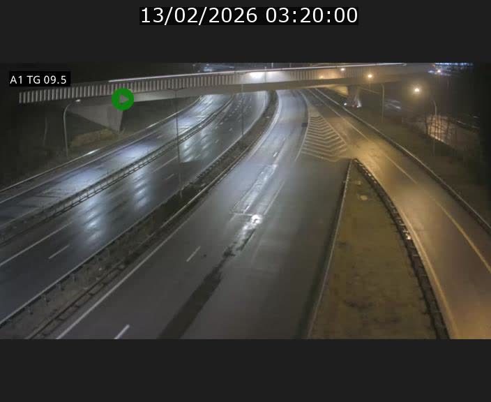 Traffic live webcam Luxembourg Jonction Grünewald - A1 direction Luxembourg-ville - BK 9.5