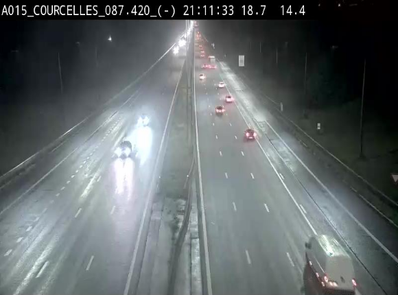Webcam autoroute Belgique - Viesville - E42 direction Mons - BK 84.35